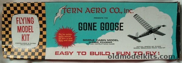 Tern Aero Gone Goose Cabin Rubber Powered Flying Airplane, 101-150 plastic model kit